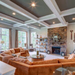 Interior home design of the Oakton living room from CarrHomes in Hamilton.